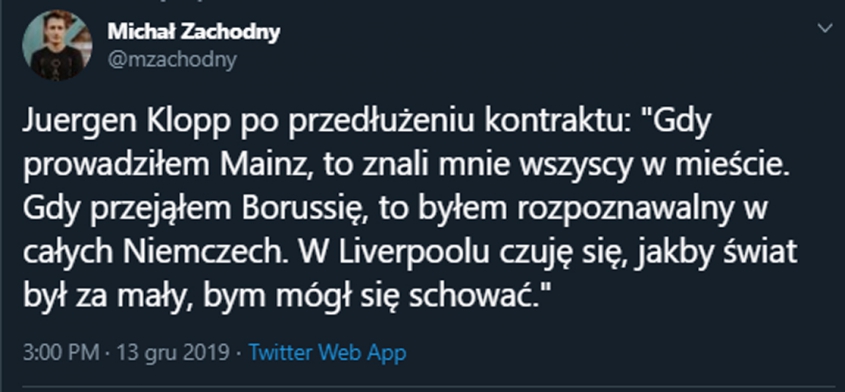 SŁOWA Kloppa po przedłużeniu kontraktu z Liverpoolem! :D